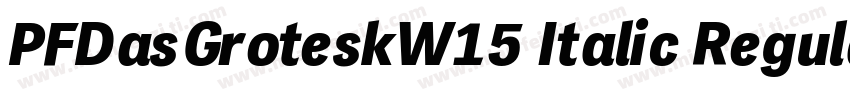 PFDasGroteskW15 Italic Regular字体转换